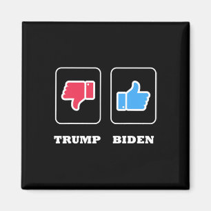 Duimen Omlaag Voor Trump En Duimen Omhoog Voor J. Magneet