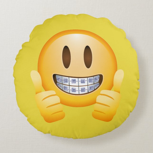 duimen steunen emoji girl met steun rond kussen (Voorkant)