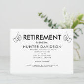 Duimen Up Retirement Party "Het is ongeveer tijd"  Kaart (Staand voorkant)