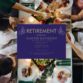 Duimpje omhoog Navy Pensioenpartij "Het is tijd" Kaart