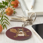 Duimt de eekhoorn omhoog sleutelhanger (Zijkant)