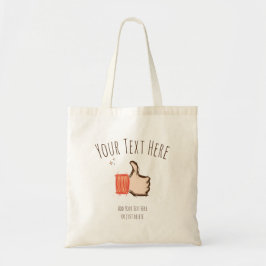 Duimt Emoji, hand getekend.  Sjabloon Tote Bag