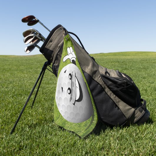 Duimt Golf Ball op Golfhanddoek (Groen)