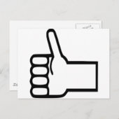 Duimt omhoog briefkaart (Voorkant / Achterkant)