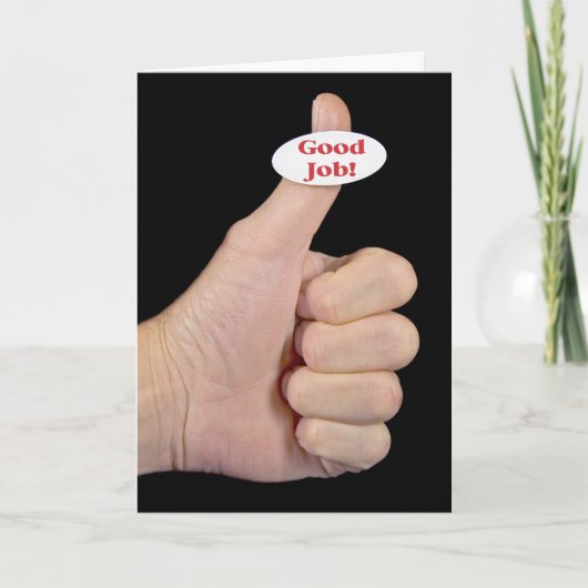 Duimt omhoog Dank u Bedankkaart (Voorkant)