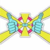 Duimt omhoog! Goede vibe Sticker (Voorkant)