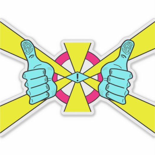 Duimt omhoog! Goede vibe Sticker (Voorkant)