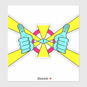 Duimt omhoog! Goede vibe Sticker