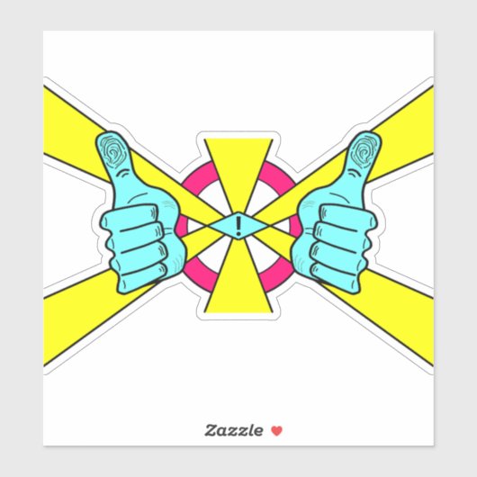 Duimt omhoog! Goede vibe Sticker (Vel)