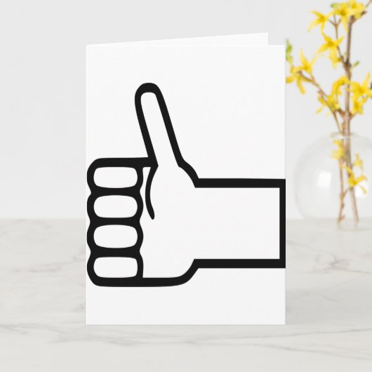 Duimt omhoog kaart (Gele Bloem)