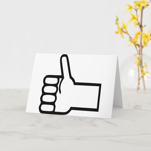 Duimt omhoog kaart (Gele Bloem)