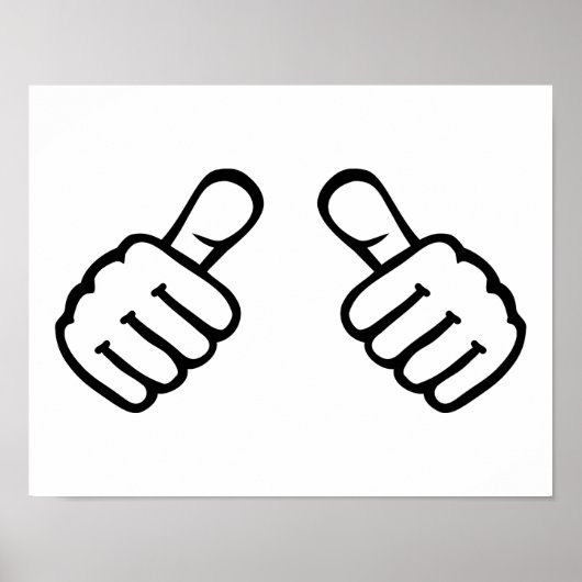 Duimt omhoog poster (Voorkant)