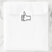 Duimt omhoog ronde sticker (Tas)