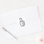 Duimt omhoog ronde sticker (Envelop)