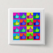 Duimt omhoog! vierkante button 5,1 cm (Voorkant)