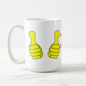 Duimt omhoog voor koffie Break Mok Sjabloon (Links)