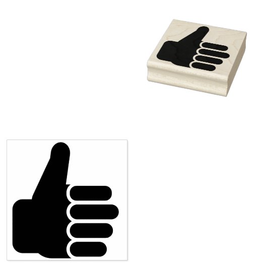 Duimt op Rubber Stempel (Gestempeld)