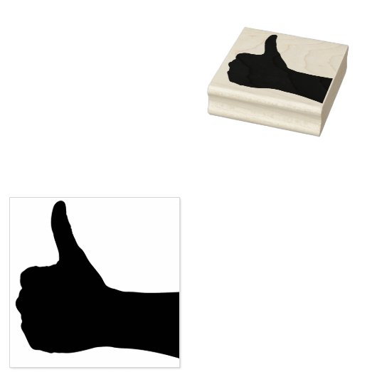 Duimt op Rubber Stempel (Gestempeld)