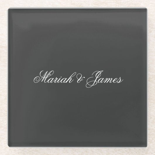 Duin Elegant Minimalist Modern Glazen Onderzetter (Voorkant)