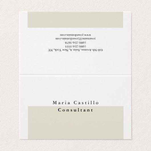 Duin Elegant Minimalist Modern Visitekaartje (Buitenkant ongevouwen)
