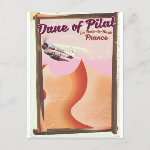 Duin van Pilat, Dunes vintage Frankrijk reisposter Briefkaart
