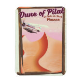 Duin van Pilat, Dunes vintage Frankrijk reisposter Magneet (Verticaal)