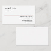 Duin White Modern Minimal Professional Visitekaartje (Voorkant / Achterkant)