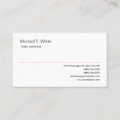 Duin White Modern Minimal Professional Visitekaartje (Voorkant)