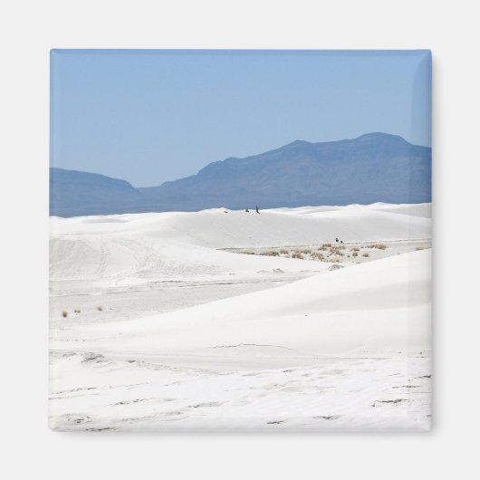 Duinen met Mountain uitzicht Magneet (Voorkant)