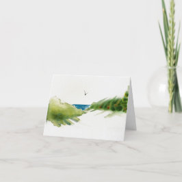 Duinen op de kerstkaart van Beach Feestdagen Kaart