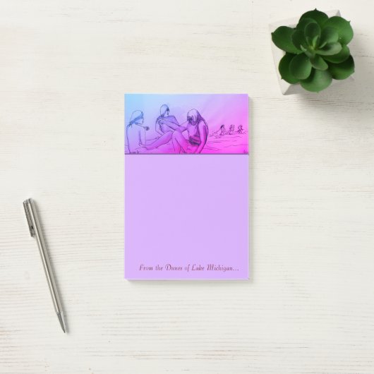 Duinen van Lake Michigan Post-It Notes (Kantoor)