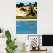 Duinen van Lake Michigan Poster (Thuiskantoor)