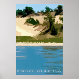 Duinen van Lake Michigan Poster