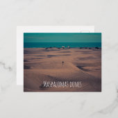 Duinen van Maspalomas, Canarische Eilanden Folie Feestdagen Briefkaart (Voorkant / Achterkant)