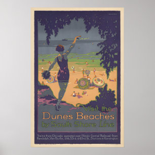 Duinenstranden - Vintage Reisposter Poster
