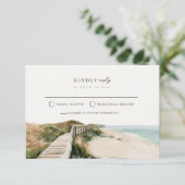 Duingras Strand Outer Banks Mail Back RSVP Kaart  (Staand voorkant)