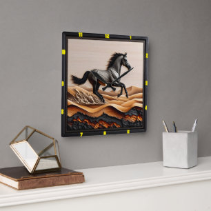 Duinsprint: gepersonaliseerde verkoold Arabisch Vierkante Klok