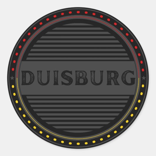 Duisburg City Pride Embleem – Duitse Identiteit Ronde Sticker (Voorkant)