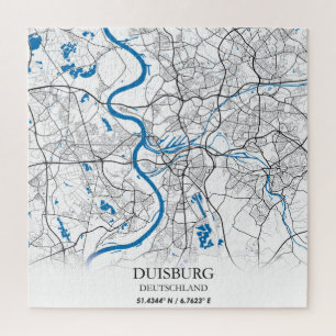 Duisburg Deutschland City Map Eenvoudig reizen Legpuzzel