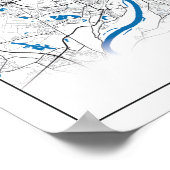 Duisburg Deutschland City Map Eenvoudig reizen Poster (Hoek)