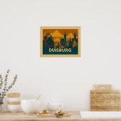 Duisburg Duitsland Stad Kunst Poster (Keuken)