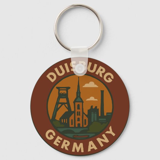 Duisburg Duitsland Stad Kunst Sleutelhanger (Voorkant)