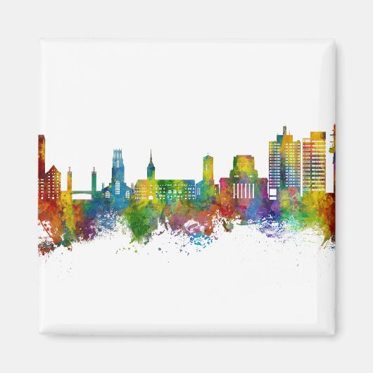Duisburg Germany Skyline Magneet (Voorkant)