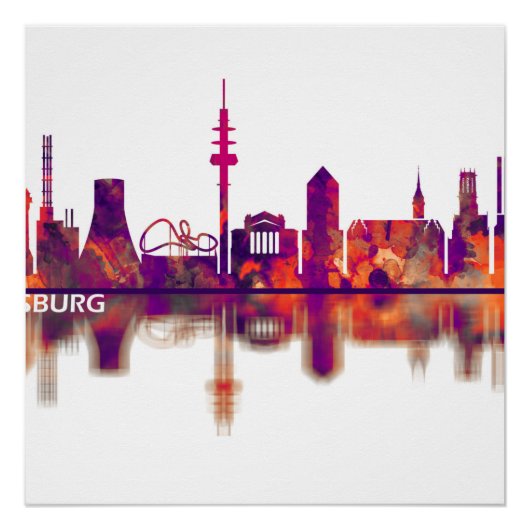 Duisburg Germany Skyline Perfect Poster (Voorkant)