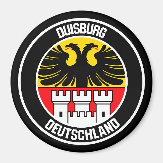 Duisburg Round Emblem Magneet (Voorkant)