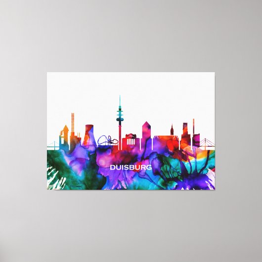 Duisburg Skyline Canvas Afdruk (Voorkant)