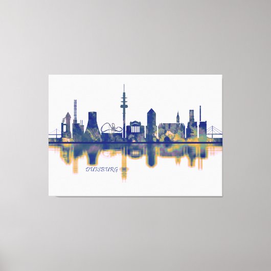 Duisburg Skyline Canvas Afdruk (Voorkant)