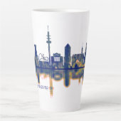 Duisburg Skyline Latte Mok (Voorkant)