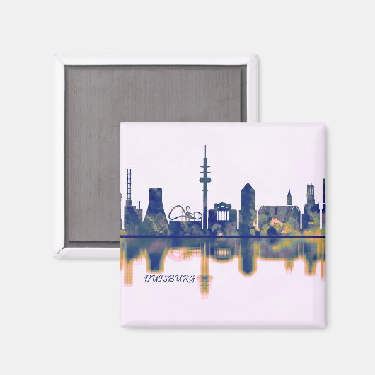 Duisburg Skyline Magneet (Voorkant / Achterkant)