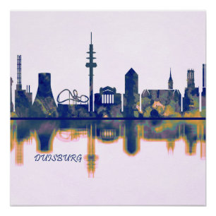 Duisburg Skyline Perfect Poster
